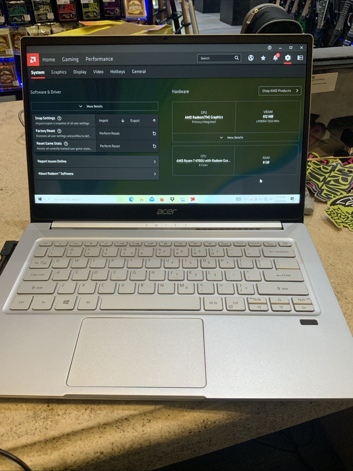 Acer Swift 3 Light Laptop, 14″” FHD IPS, AMD Ryzen 7 4700U Octa-Core W/ Charger