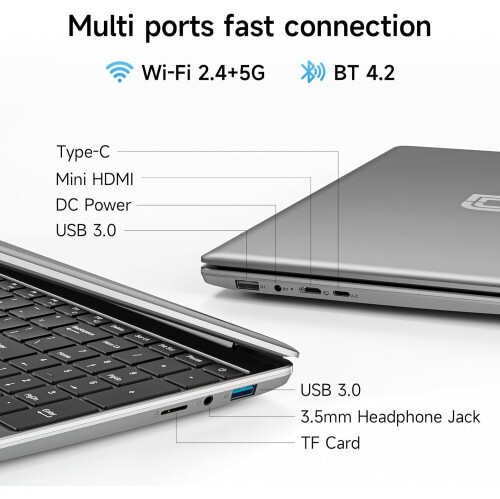 Jumper EZbook S7Hi 15.6in Laptop w/ FHD IPS Display Windows 11 for Office School