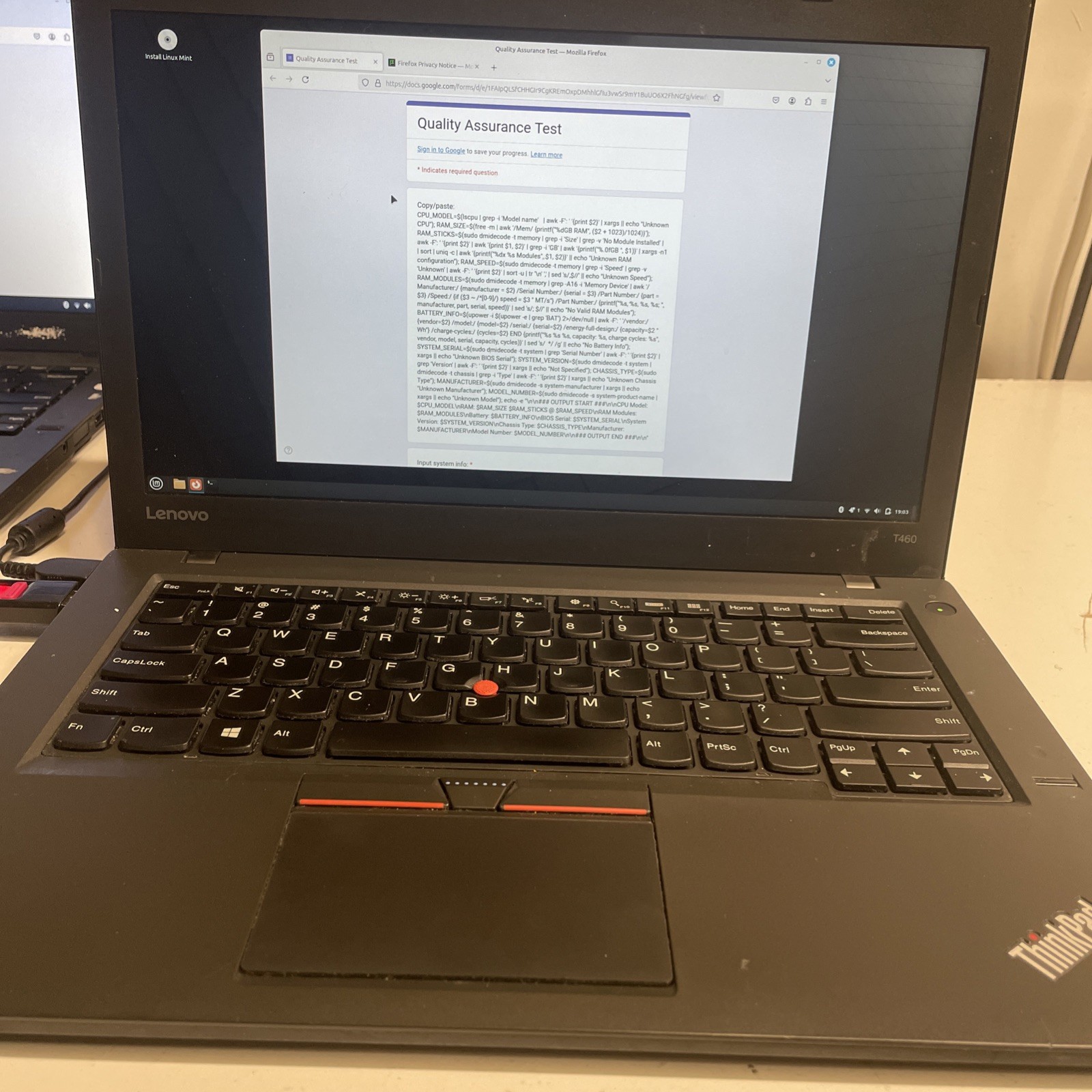 Lot of 6 Lenovo ThinkPad | 3x T460 i5-6th Gen | 2x T450 i5-5th Gen | 1x T440p