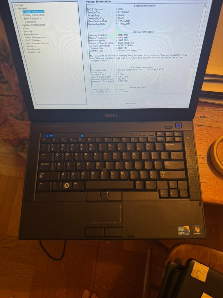 Dell Latitude E6410 – Intel Core i3, 2GB RAM – No Drive or OS – For Parts Specs