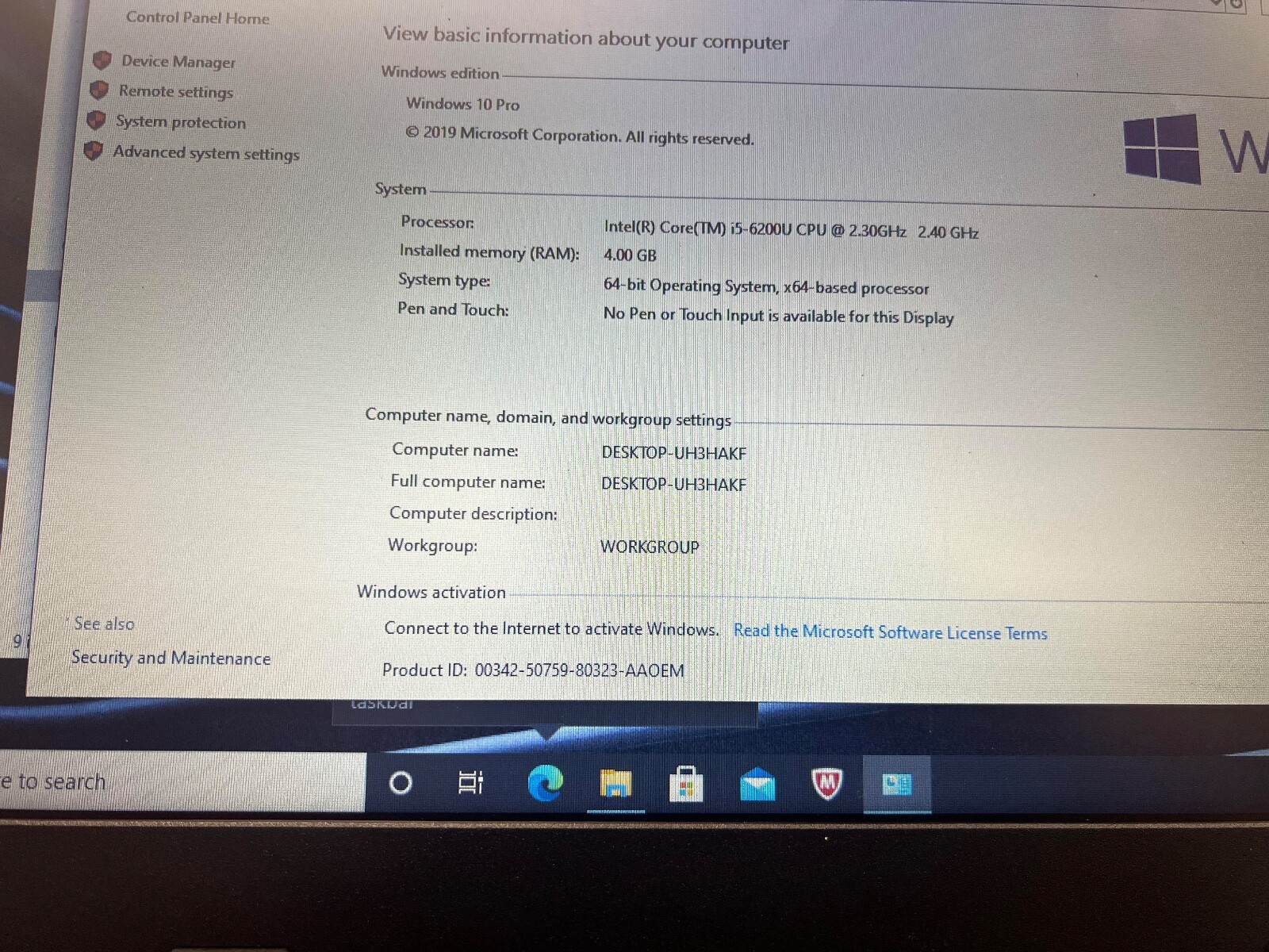 Lenovo Thinkpad 20h5- x019us 1tb HDD, 4gb, i5@ 2.30ghz