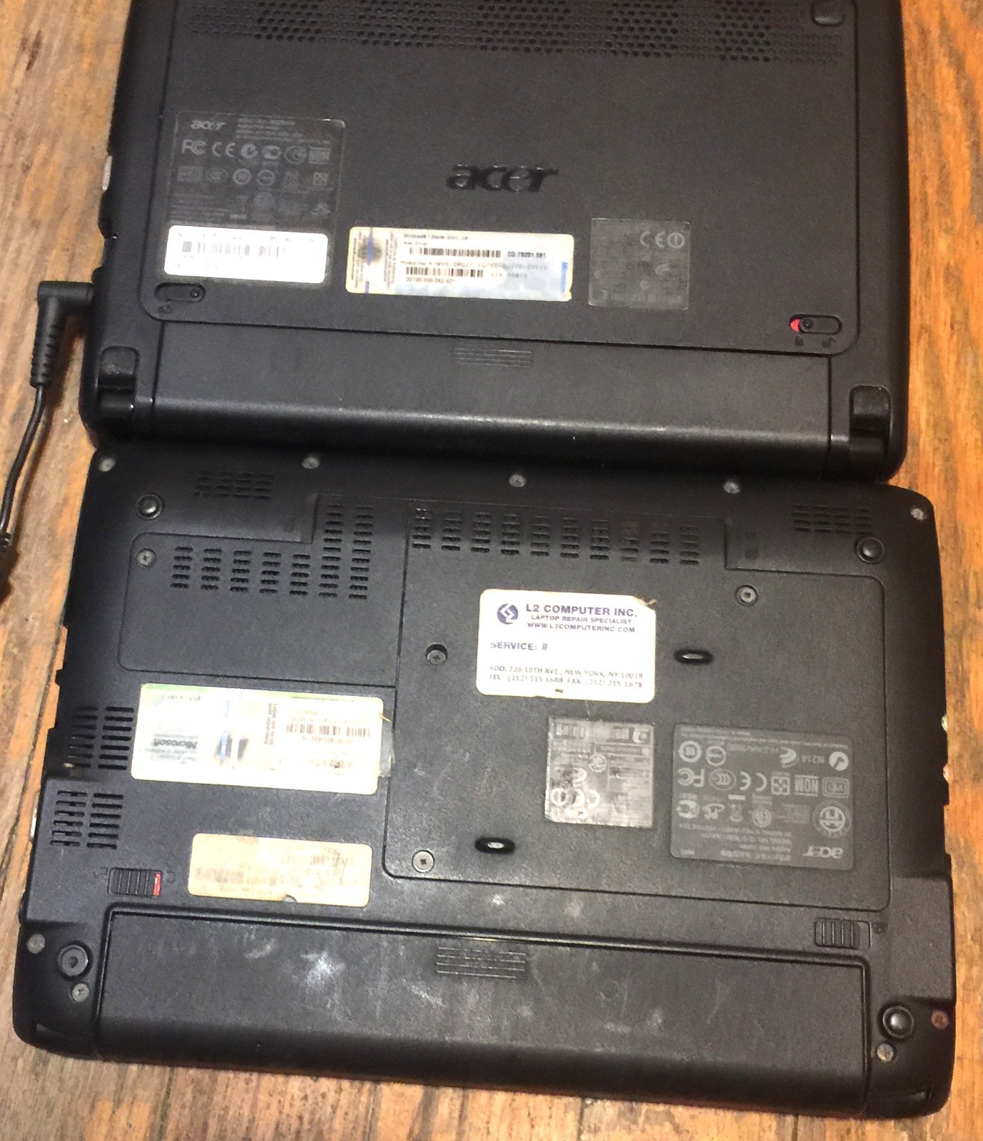 2x ACER LAPTOPS (ASPIRE ONE NAVE50 AND ASPIRON ONE ZE6) BROKEN SCREEN ,BUT WORK