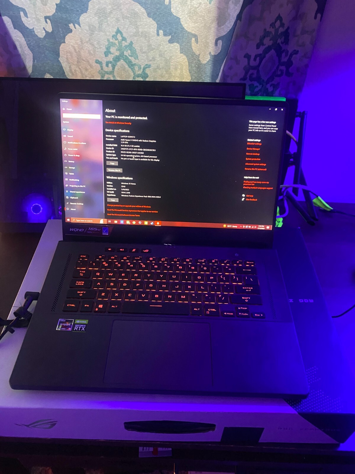 ASUS ROG Zephyrus G15 GA503QR 15.6″ (1TB SSD, AMD Ryzen 9 5000 Series, 4.50 GHz,