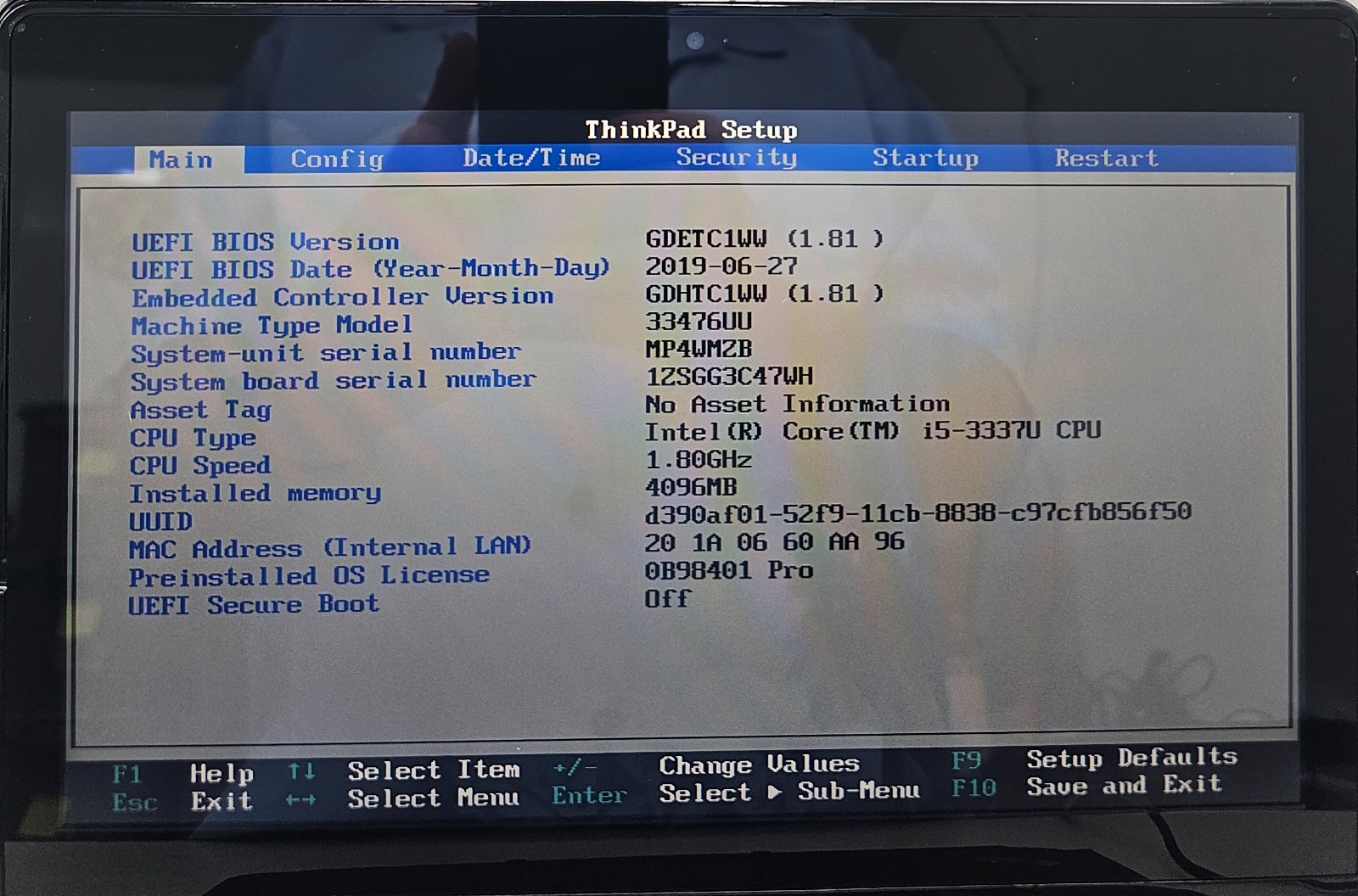 Lenovo ThinkPad S230u 12.5″ Laptop Intel Core i5-3337U 4GB Ram NO HD/OS (FL)