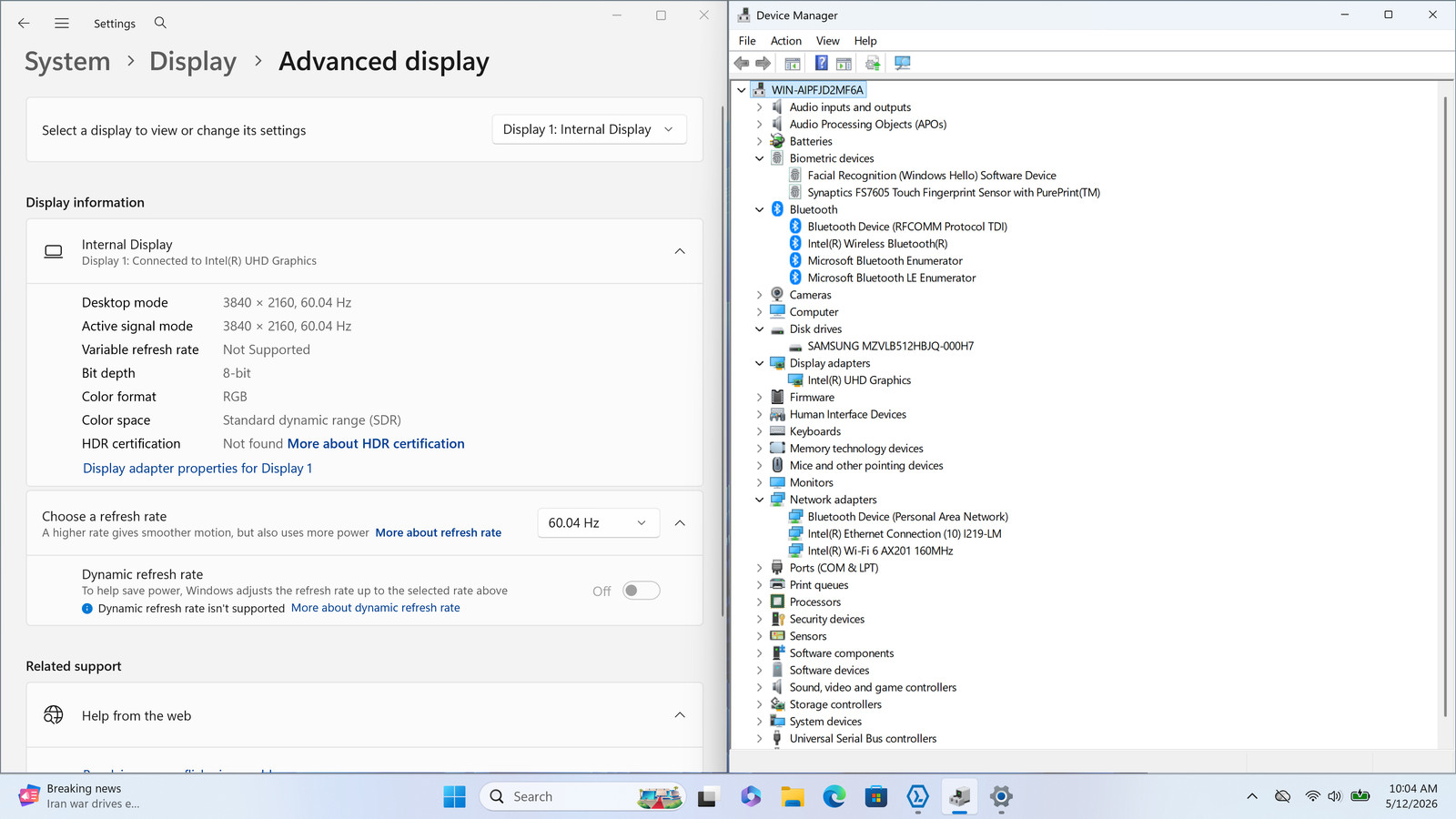 HP ZBook Fury G7 17″ UHD 4K Touch I7-10850H 512GB 16GB W11P Webcam Backlit FPR
