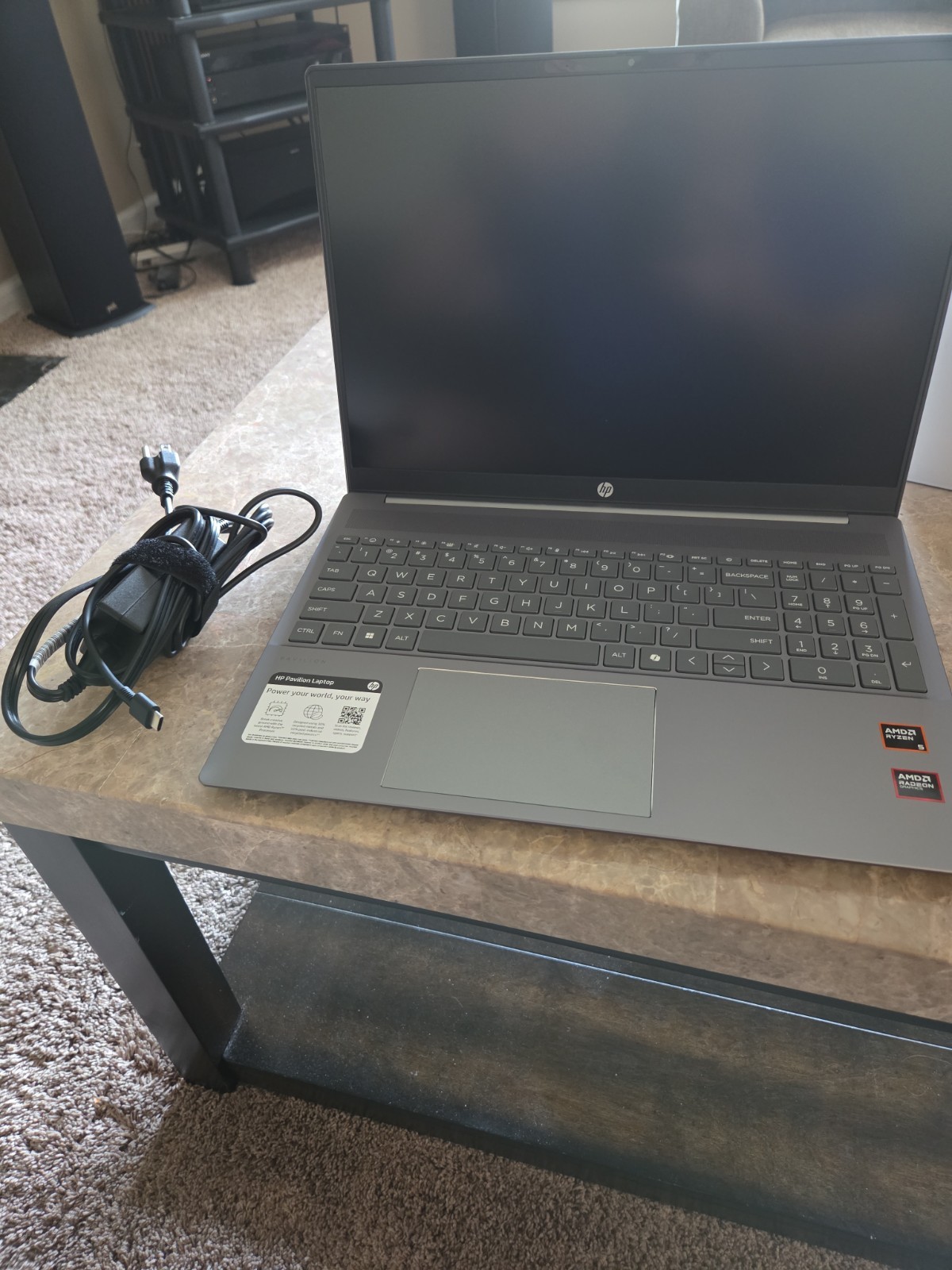 New HP Pavillion 16 Inch Laptop Meteor Silver Rhyzen 5 Backlit Keyboard
