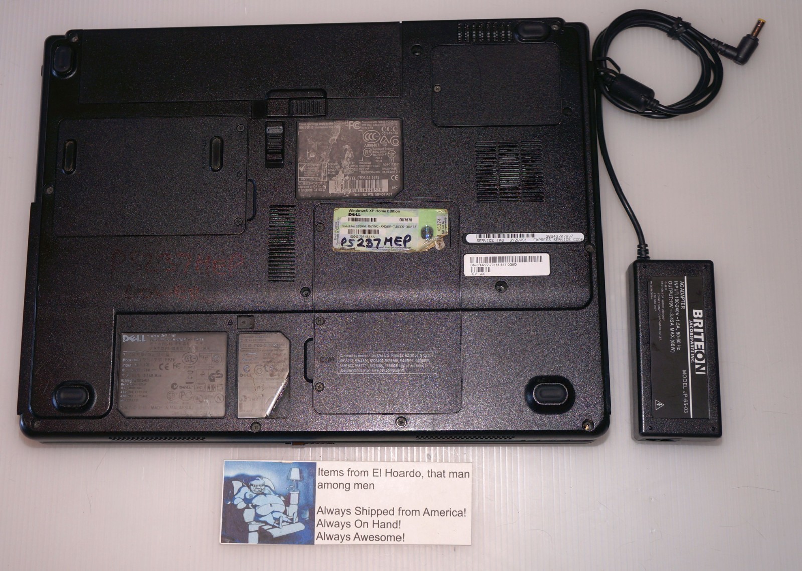 Dell Inspiron B130 Laptop 1GB Ram 40GB HDD 1.50 Ghz Celeron M Windows XP DVD