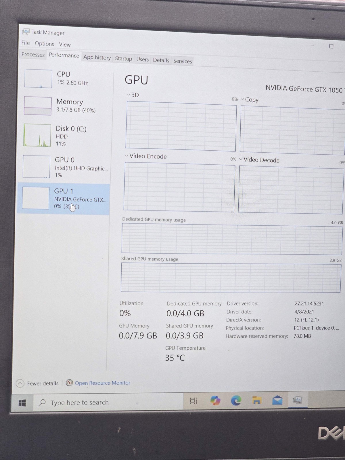 Dell G5 5587 Gaming Laptop i7-8750H GTX 1050 Ti 8GB RAM 1TB HDD Tested – Bad Bat