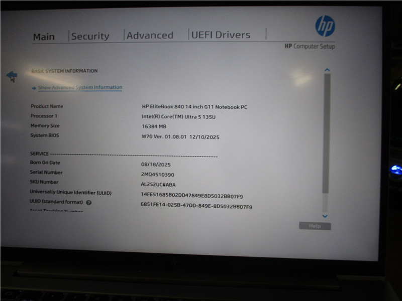HP EliteBook 840 G11 Laptop Ultra 5 135U 16GB 512GB Win 11 Pro COA