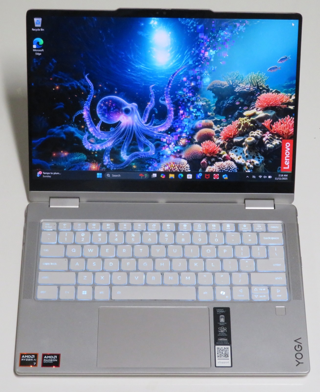 Lenovo Yoga 7 2-in-1 14″ 2K OLED Touch AMD Ryzen AI 7 350 16GB 1TB Copilot+ PC