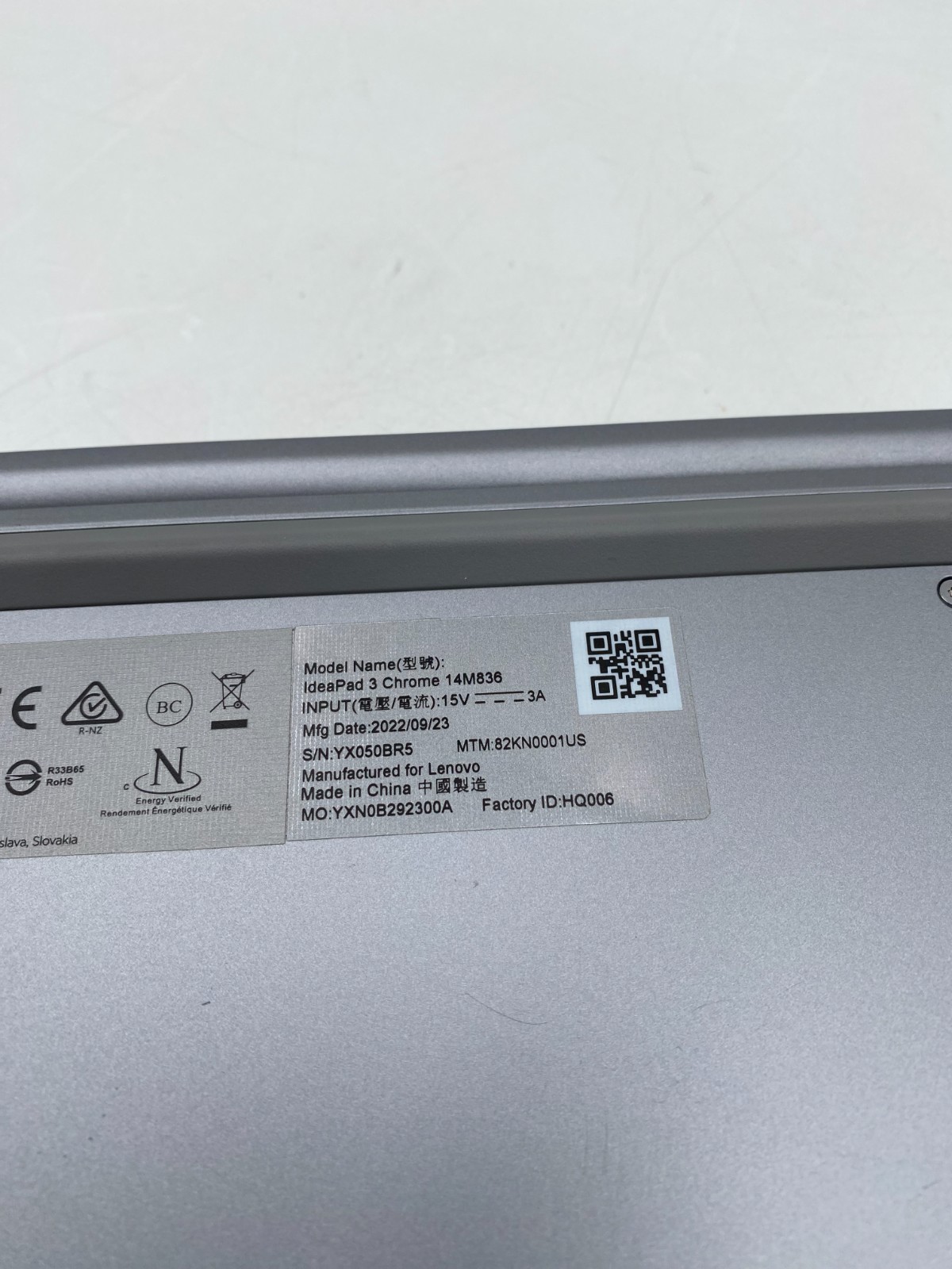 Lenovo IdeaPad3 Chrome 14M836 MEDIATEK MT8183 64GB SSD 4GB DDR4 LAPTOP GOOD/READ