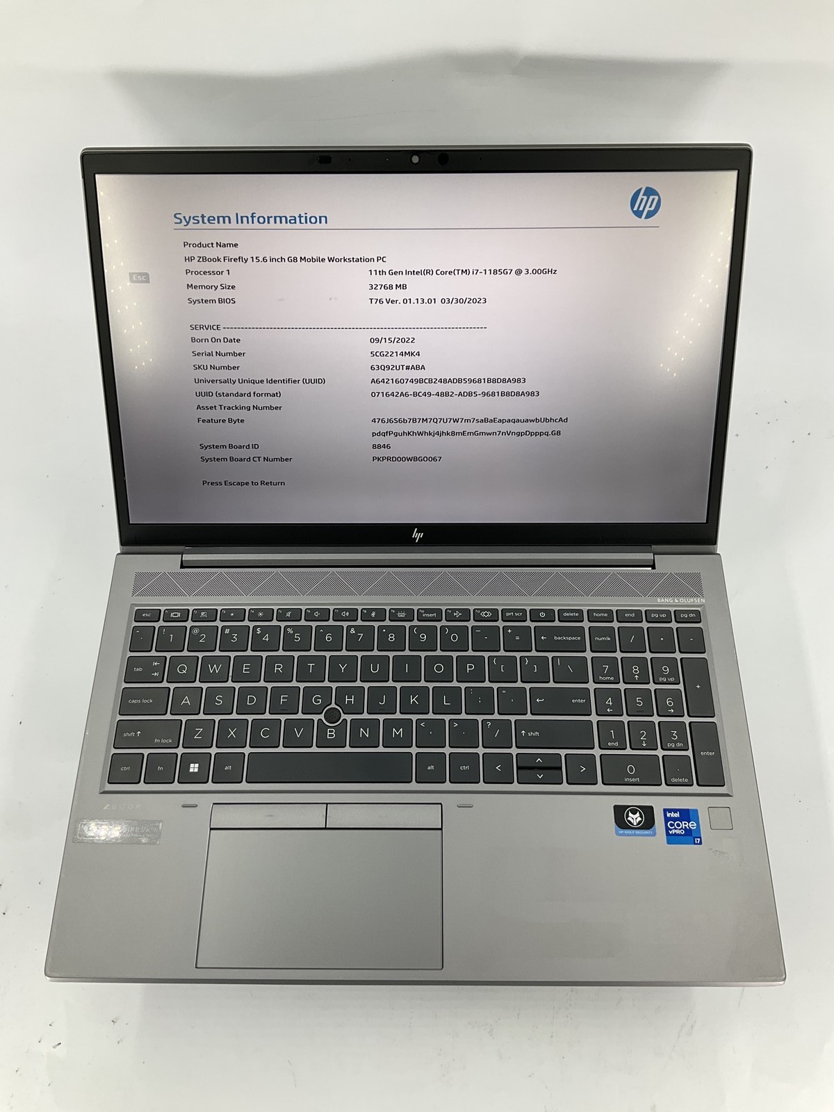HP Zbook Firefly G8 15.6″ Core i7-1185G7 512GB 32GB B Win 11 Pro T500