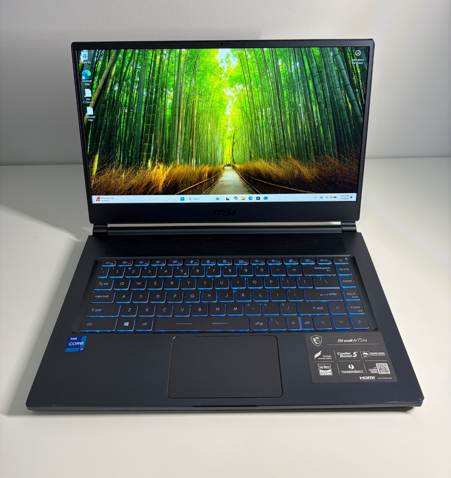 MSI Stealth 15M A11SEK 15.6″ i7-1185G7 16GB RAM 1TB RTX 2060 GAMING LAPTOP FAIR