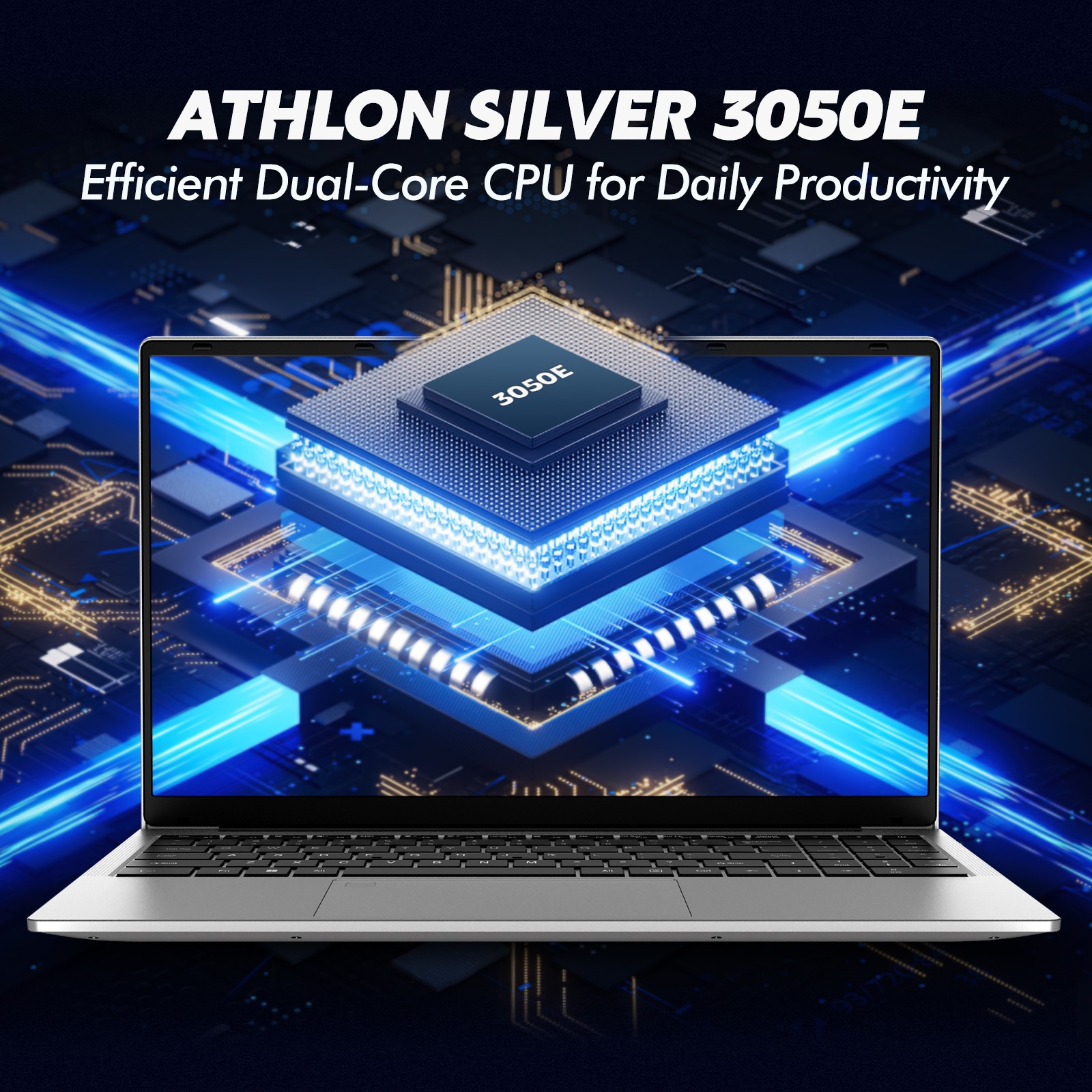 15.6″ 32GB RAM+1TB Laptop 3050E 6000mAh Win 11 Pro Lightweight Student Computer