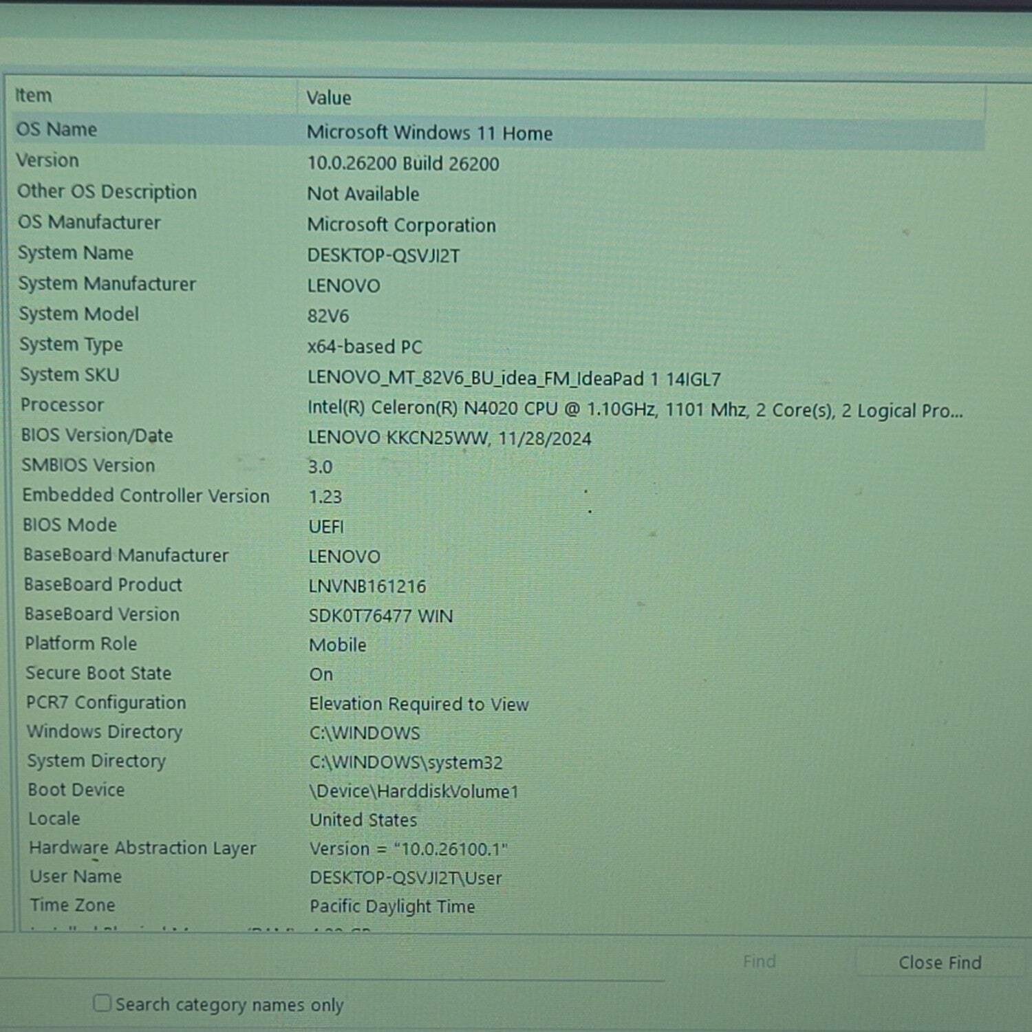 Lenovo IdeaPad 1 14IGL7 14″ Celeron N4020 1.1GHz 4GB RAM 128GB SSD