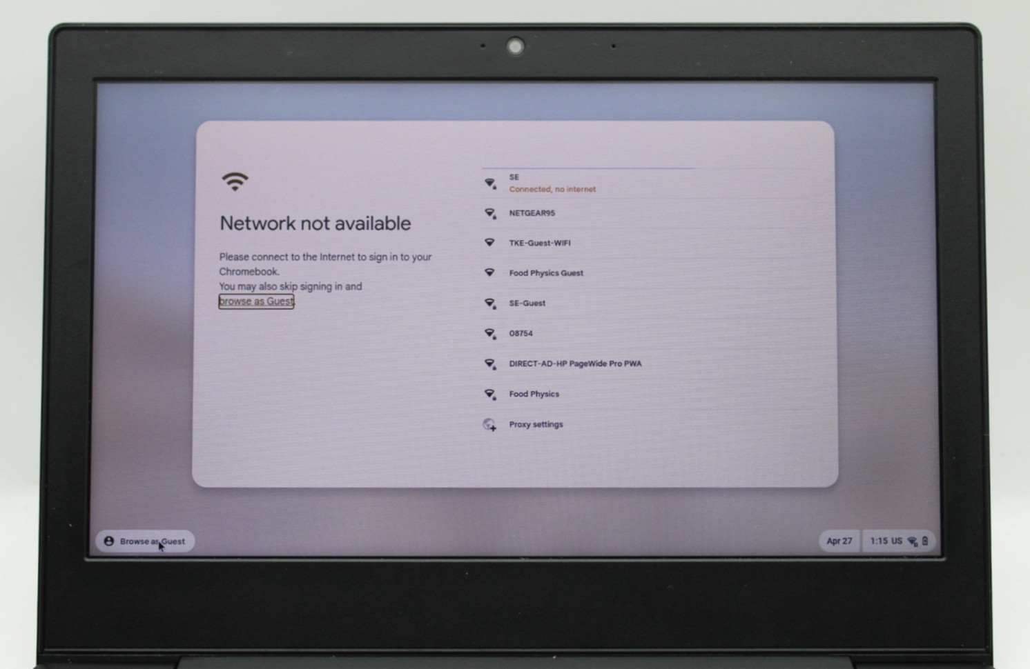 Lenovo IdeaPad 3 ChromeBook AMD A6-9220C@1.8GHz 4GB DDR4 NO STRG/OS *USD/TESTED*