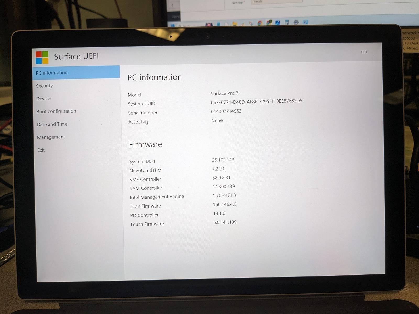 MICROSOFT SURFACE PRO 7+ (1960) i7-1165G7 @ 2.80GHz, 16GB RAM, NO HDD/OS