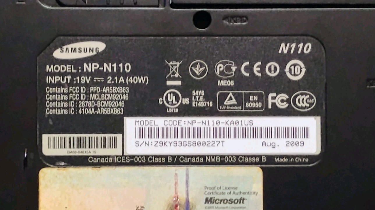 Samsung N110 Netbook