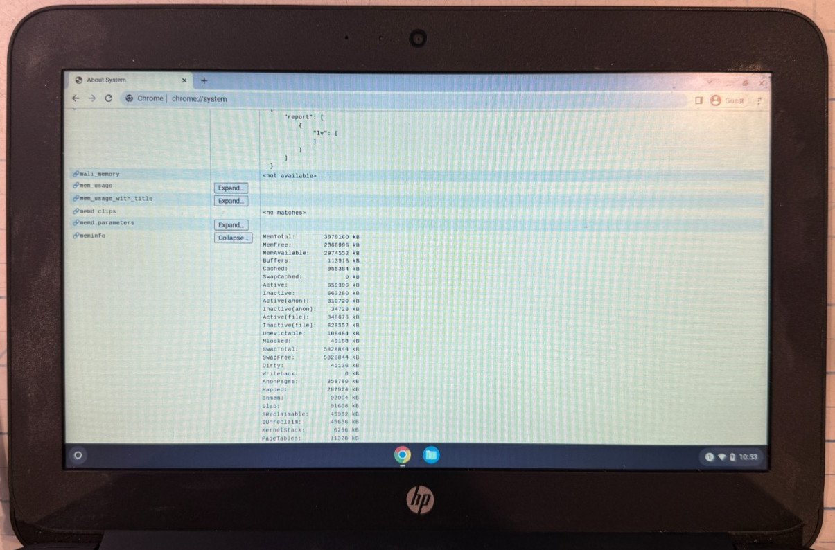 HP Chromebook TPN-Q151 Intel Celeron N3060 1.60GHz 4GB RAM