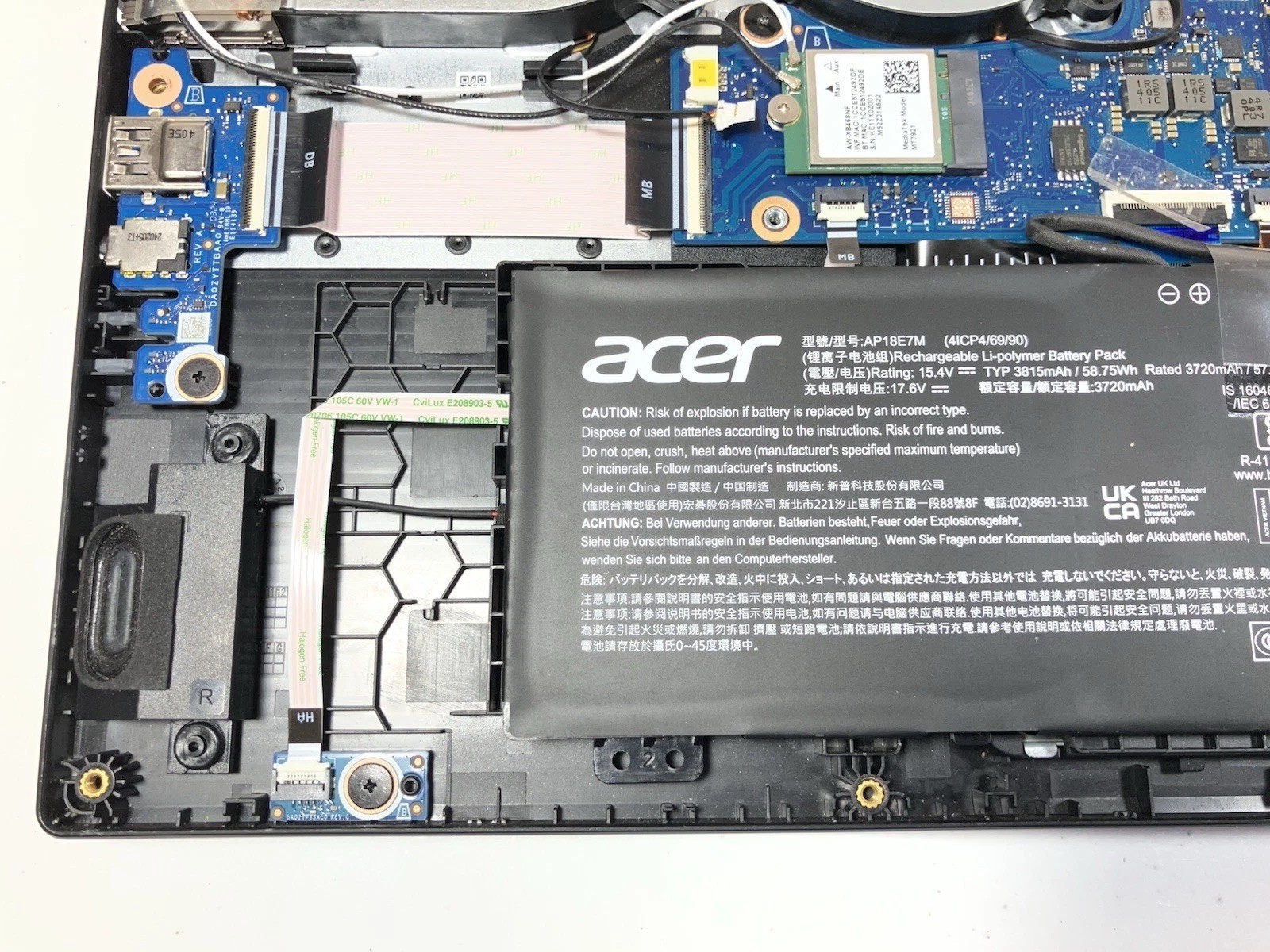 ACER Nitro ANV15-41-R2Y3 Laptop Ryzen 5 7535HS RTX 4050 (For Parts or Repair)