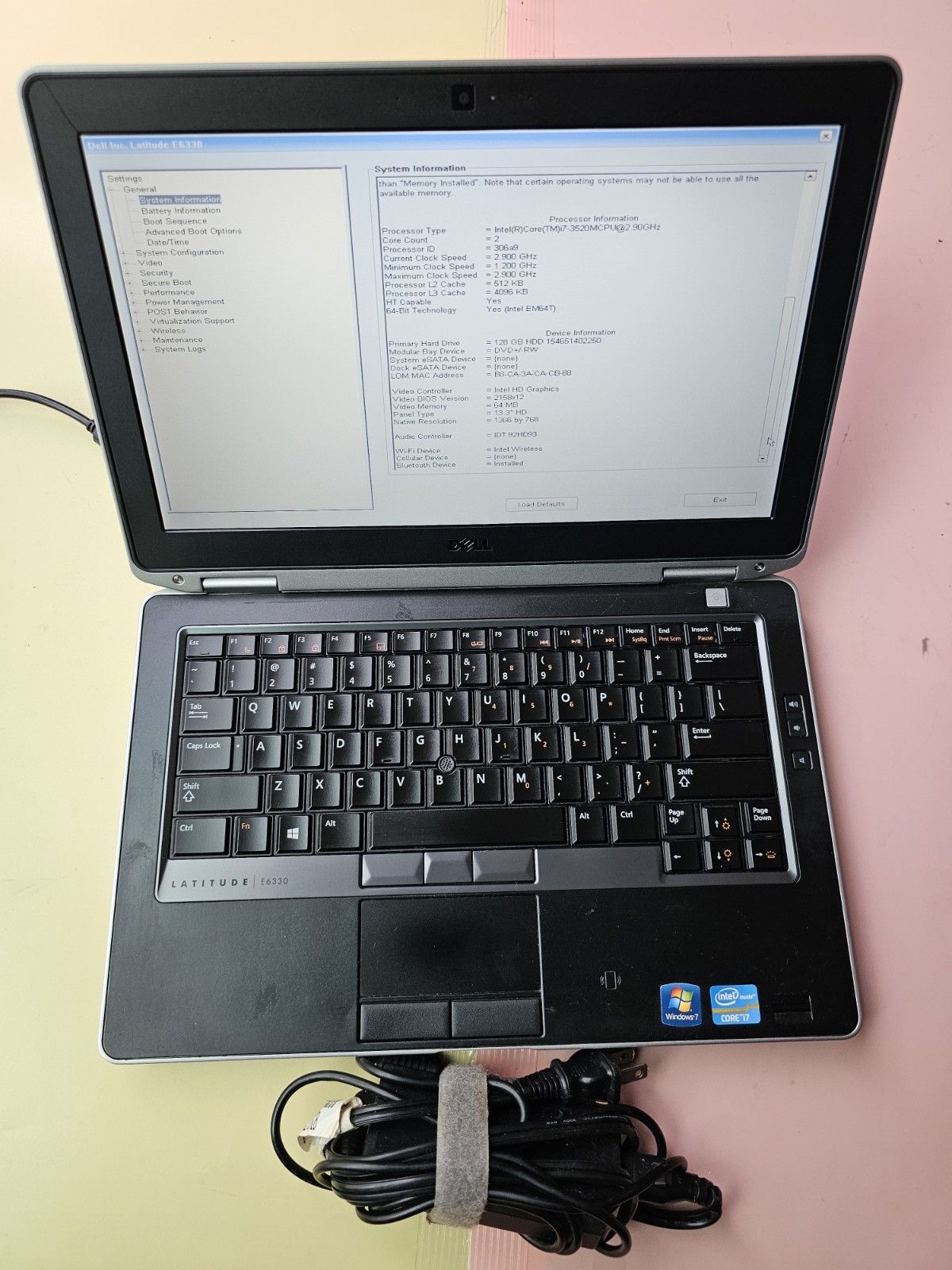 Dell Latitude E6330 Core i7-3520M 16GB RAM 128GB SSD WEBCAM BACKLIT BLUETOOTH