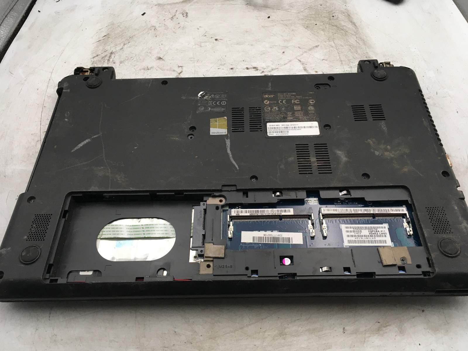 ACER ASPIRE V5 Z5WV2 – FOR PARTS/NO LCD – INTEL CORE i5-3317U – NO RAM – READ-BB