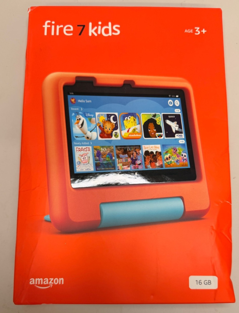 Amazon Fire 7 Kids Tablet 16GB 7″ Wi-Fi Red Case Kids+ 2022 12th Gen Tablet