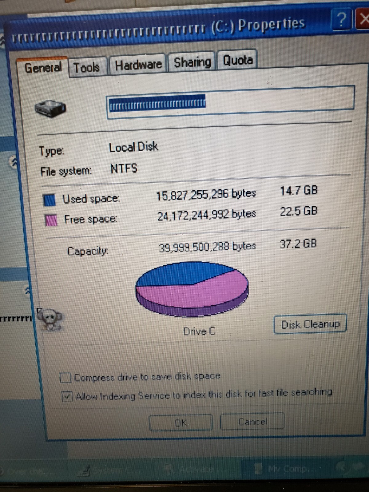 toshiba satellite l25-s1196 intel celeron@1.40ghz 768mb ram 40gb hdd