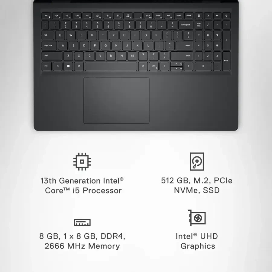 New Dell Inspiron i3530-5623BLK-PUS 15.6” FHD Touch Laptop i5-1334U 8GB 512GB