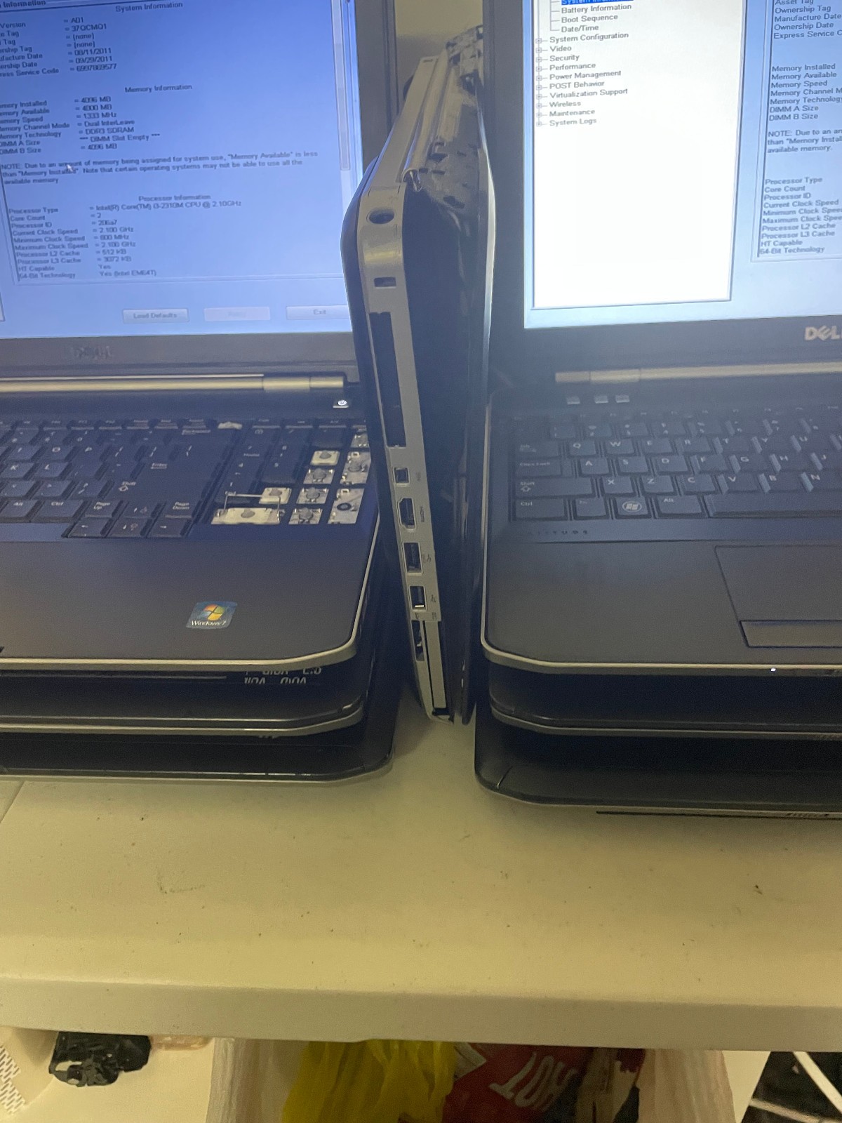 Lot of 7 Dell Latitude E5520 Core i3 and higher Wholesale repair lot
