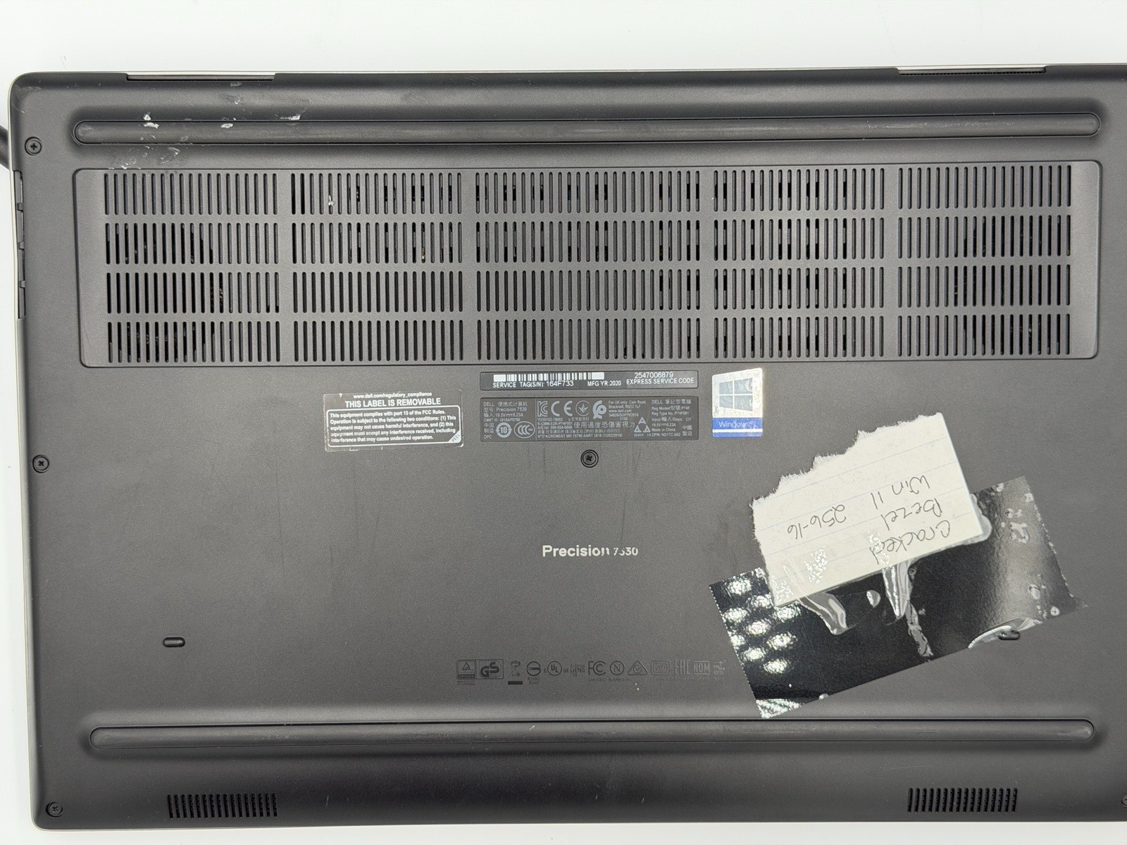 Dell Precision 7530 15.6″ i7 8850H 16GB 256GB SSD Quadro P2000 Win 11 Laptop