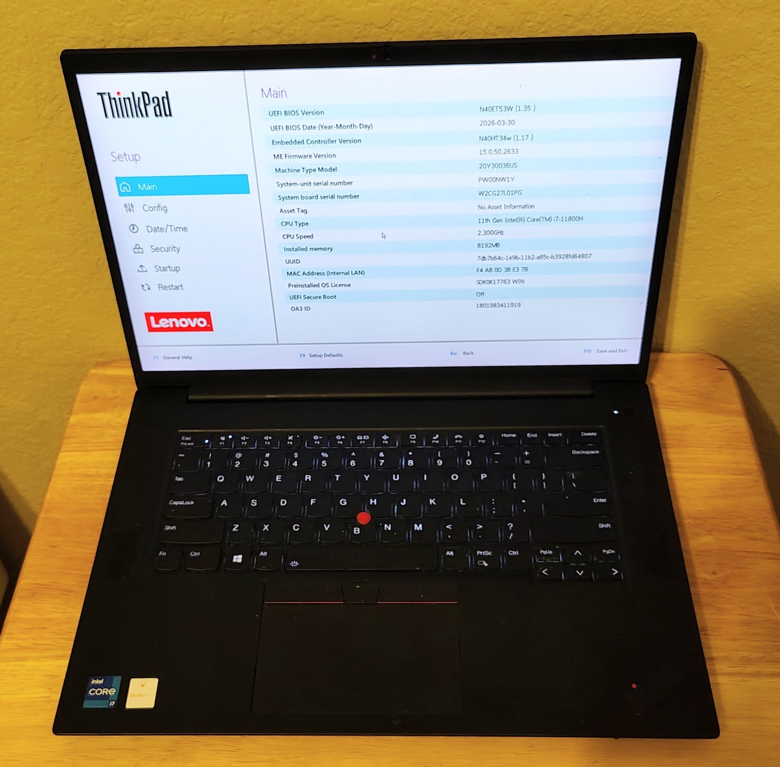Lenovo ThinkPad x1 Carbon Gen 8 i7-10th Gen 16GB RAM 256GB SSD W 11 Pro*