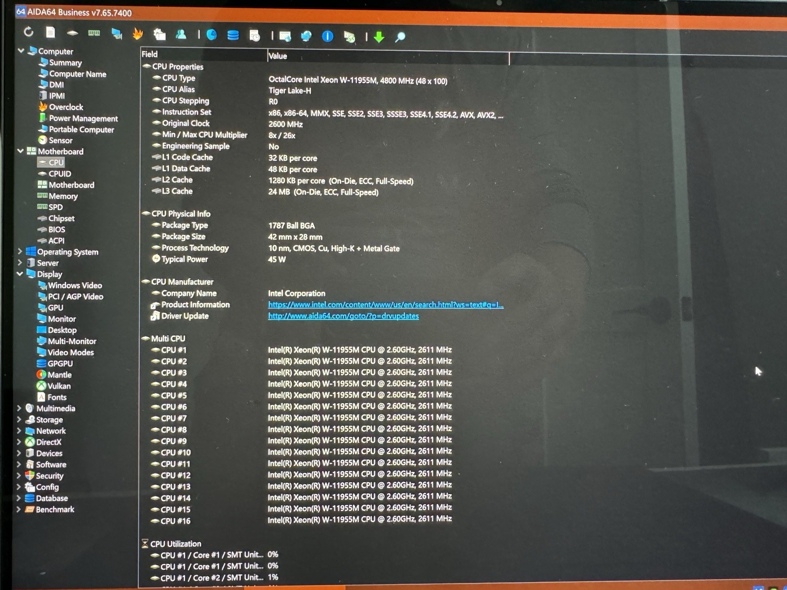 Dell Precision 5760 17″ Workstation Xeon W-11955M 4K 32GB DDR4 2TB SSD RTX A3000
