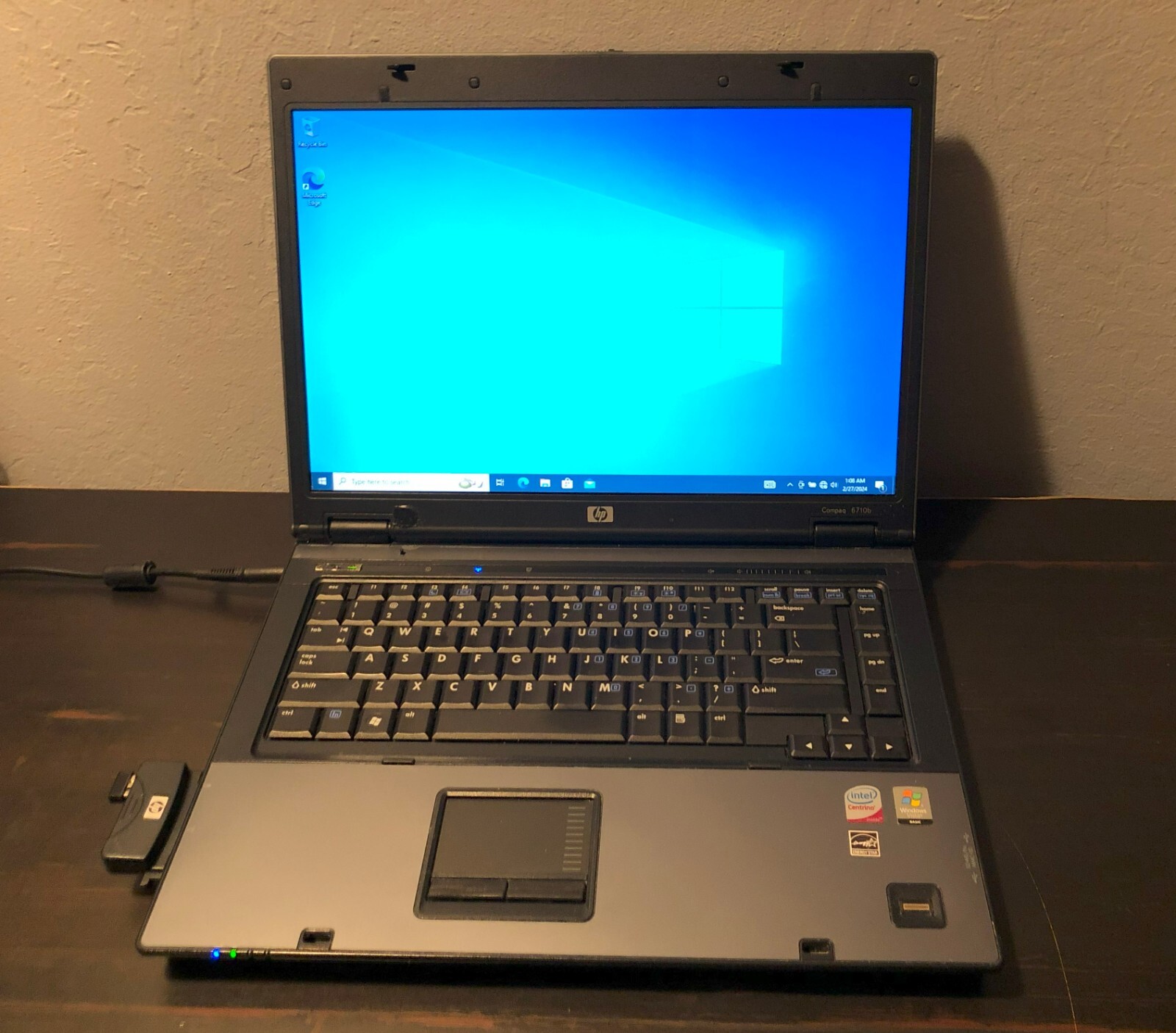 HP Compaq 6710b Laptop 15.4” Intel Core 2 Duo 2.5GHz 4GB RAM 120GB Win10p 2x bat