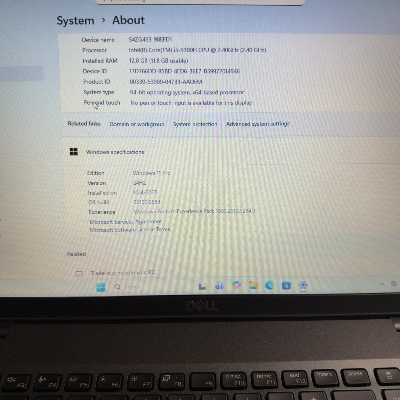 Dell Latitude 3501 Laptop i5-9300H 2.4GHz 12GB RAM 256GB SSD Win 11 Pro