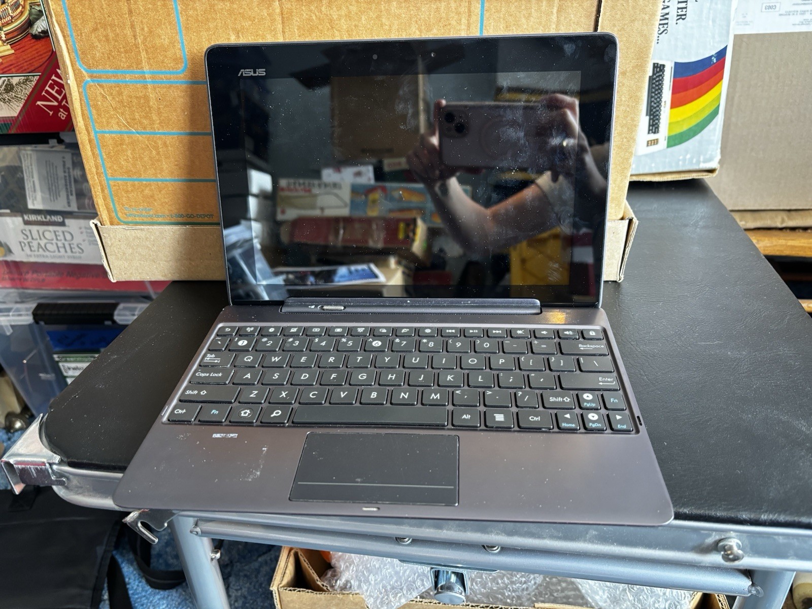 ASUS Transformer Book 2-in-1 Touchscreen Laptop/Tablet Gray w/ Case