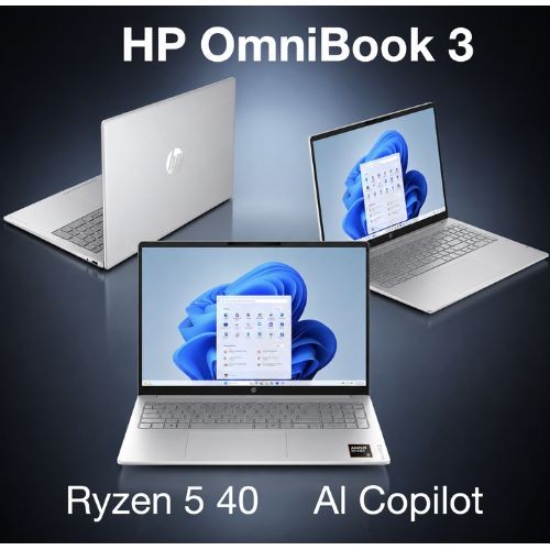 HP OmniBook 3 16.0″ Touch WUXGA AMD Ryzen 5 40 2.80GHz 16GB RAM 256GB SSD W11H