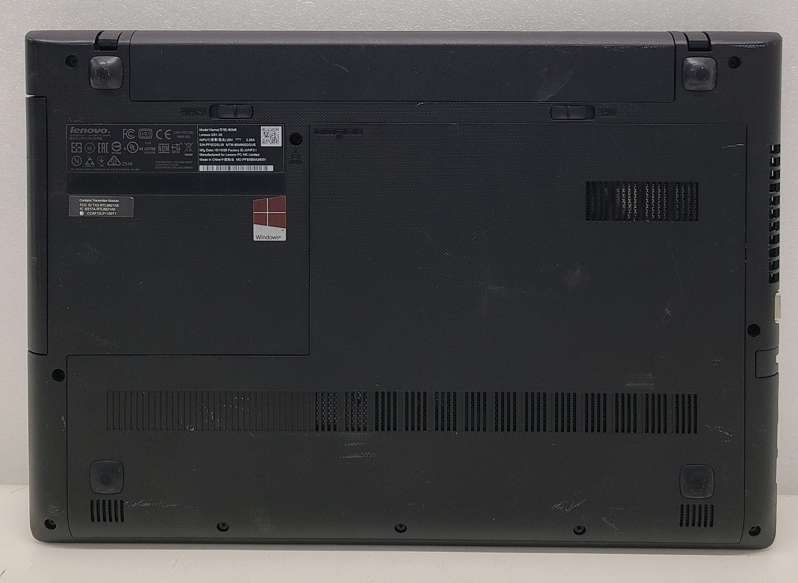 Lenovo G51 35 80M8 Laptop AMD A8-7410 8GB Ram NO HD/OS (FL)