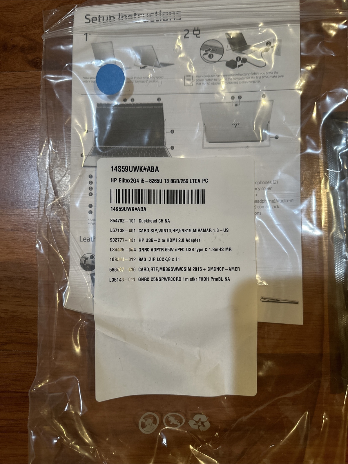 HP Elite X2 G4 13-Inch touch i5-8265U, 256 SSD, 8GB RAM Windows 11 Pro
