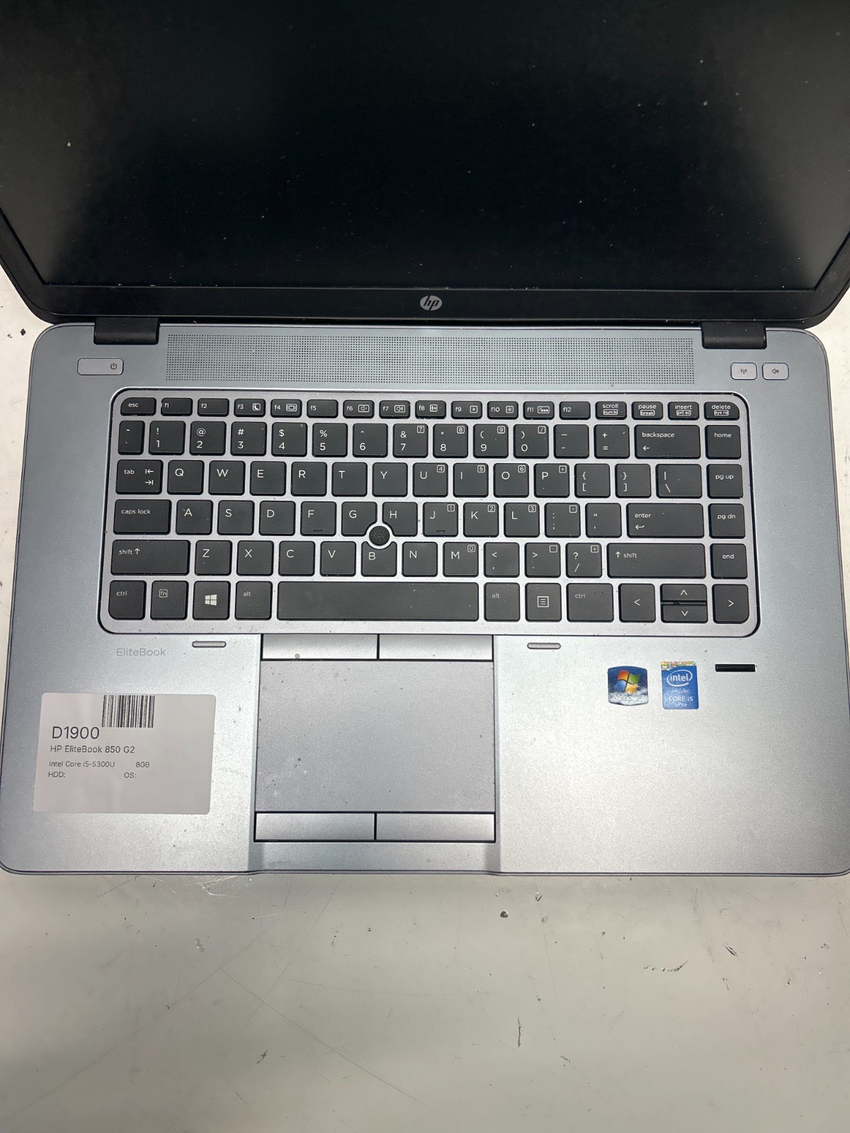 HP EliteBook 850 G2 Intel Core i5-5300U 2.30GHz 8GB NO HDD