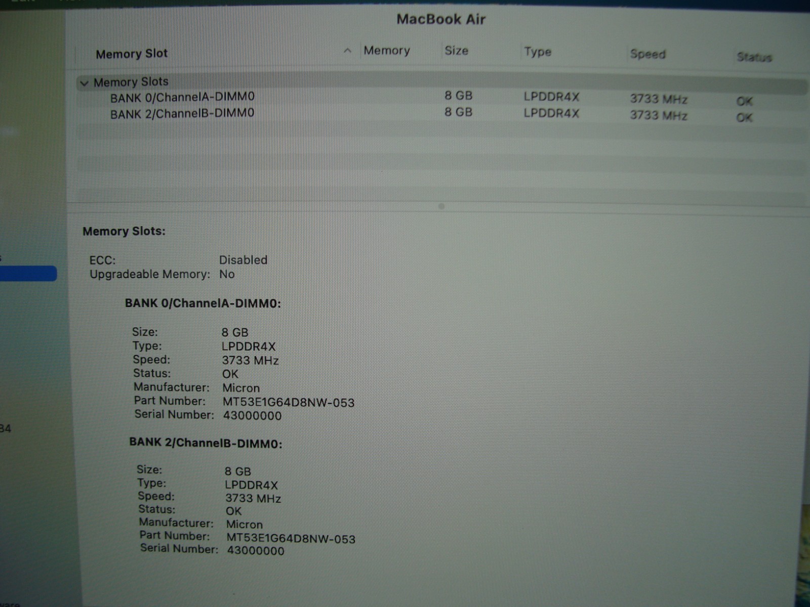 Apple MacBook Air 13″ A2179/BTO 2020 i7-1060NG7 1.2GHz 16GB 256GB OS Monterey