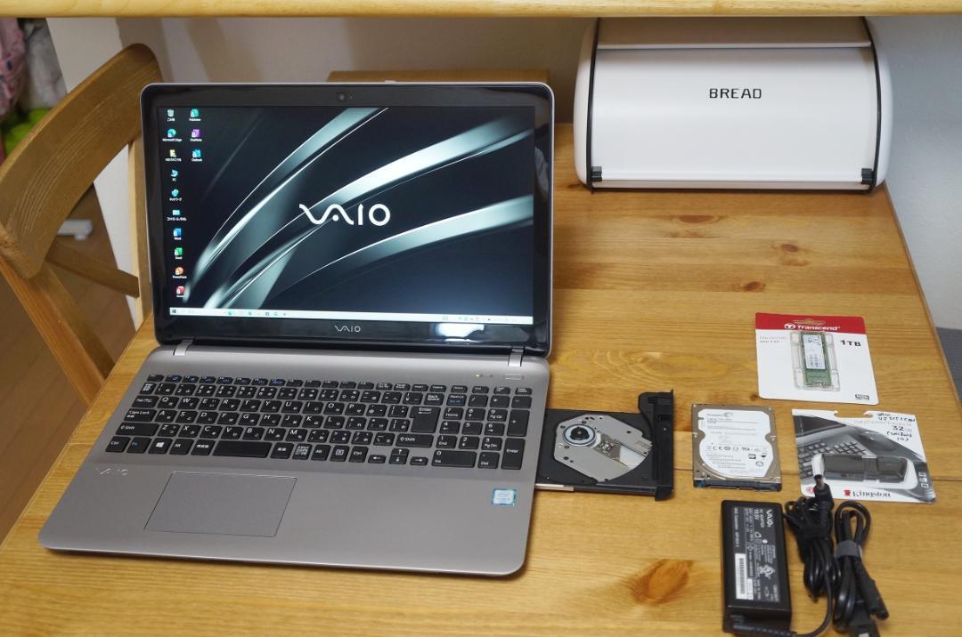 VAIO Windows10 Core i5-6300HQ 8GB SSD1TB+1TB Full wide BD-DR Office 2021
