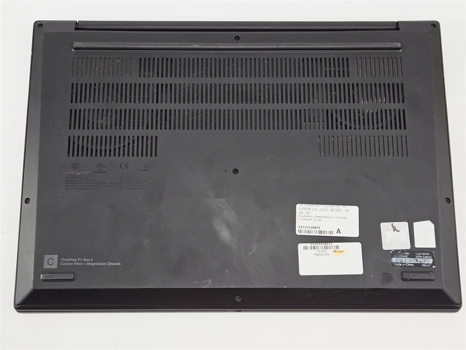 Lenovo ThinkPad P1 Gen 4 Intel Core i9-11950H 64GB 1TB SSD 16″ NVIDIA RTX A5000