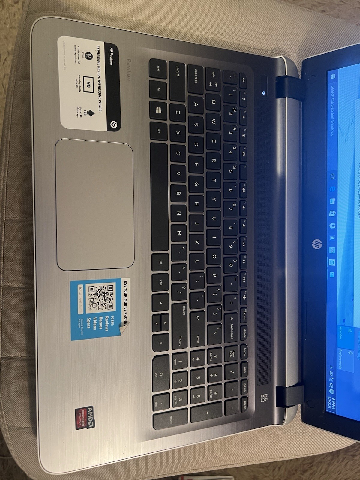 HP Pavilion 15-ab125no Laptop – AMD A10-8700p 15.6″ 1 Terabyte Storage