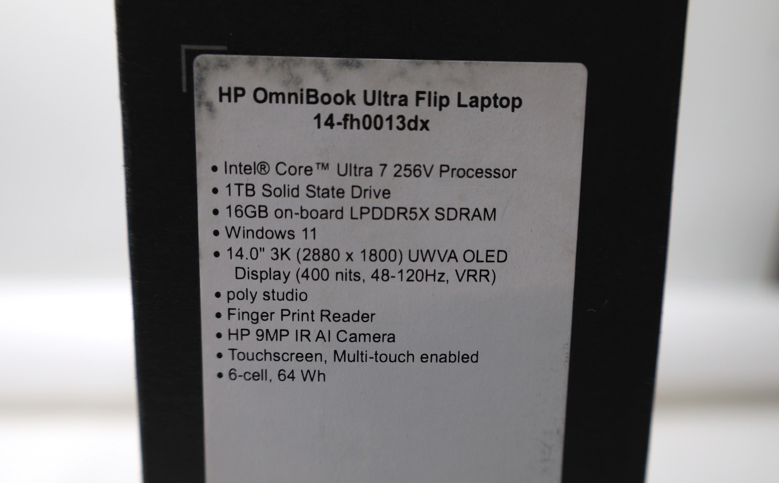 HP OmniBook Ultra Flip 16GB DDR5 1TB SSD Windows 11 Home (A9SR3UA#ABA)