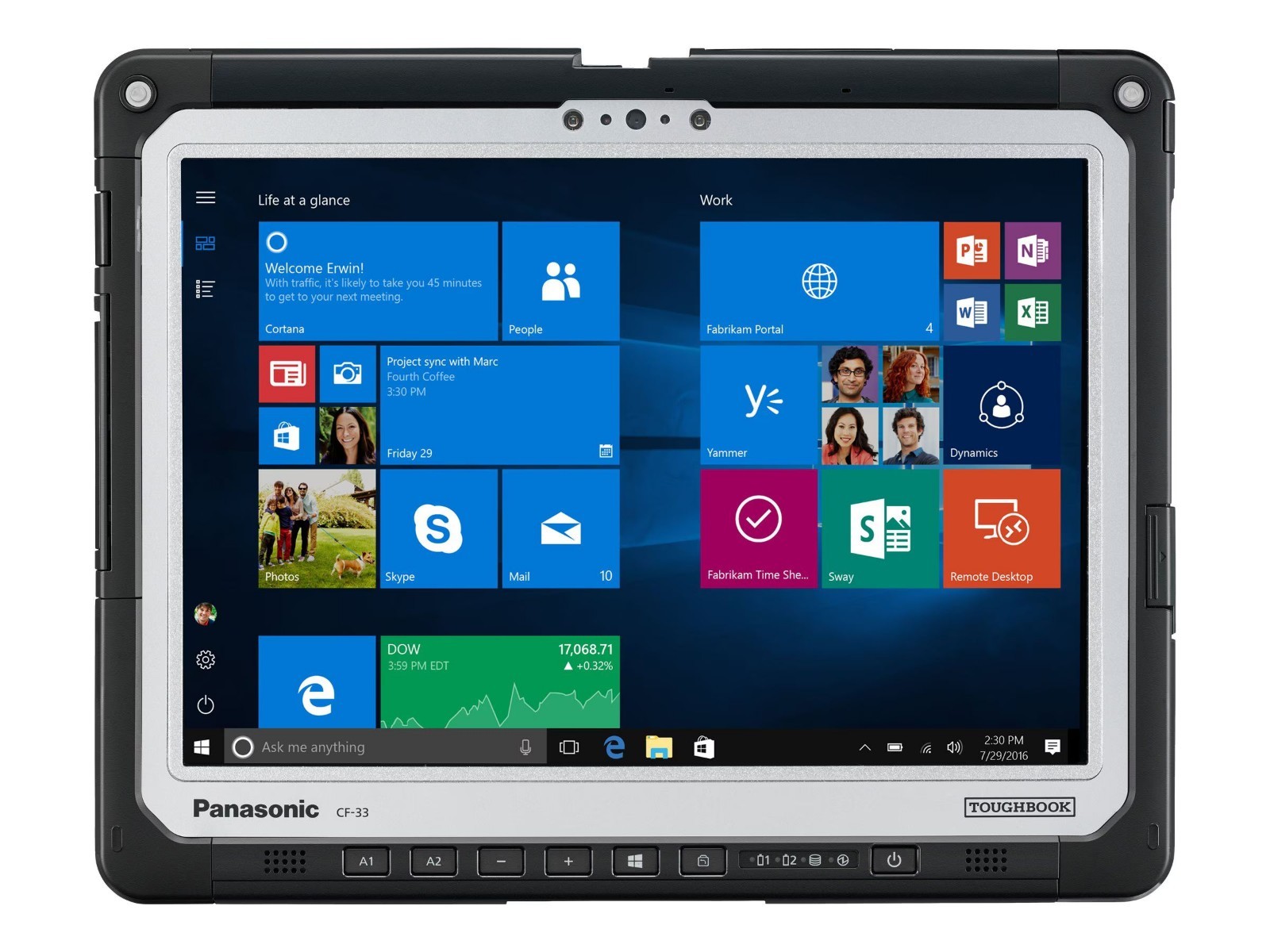CLEAN Panasonic Toughbook CF-33 Intel i5-7300U 256GB SSD Global GPS Wind 10 PRO
