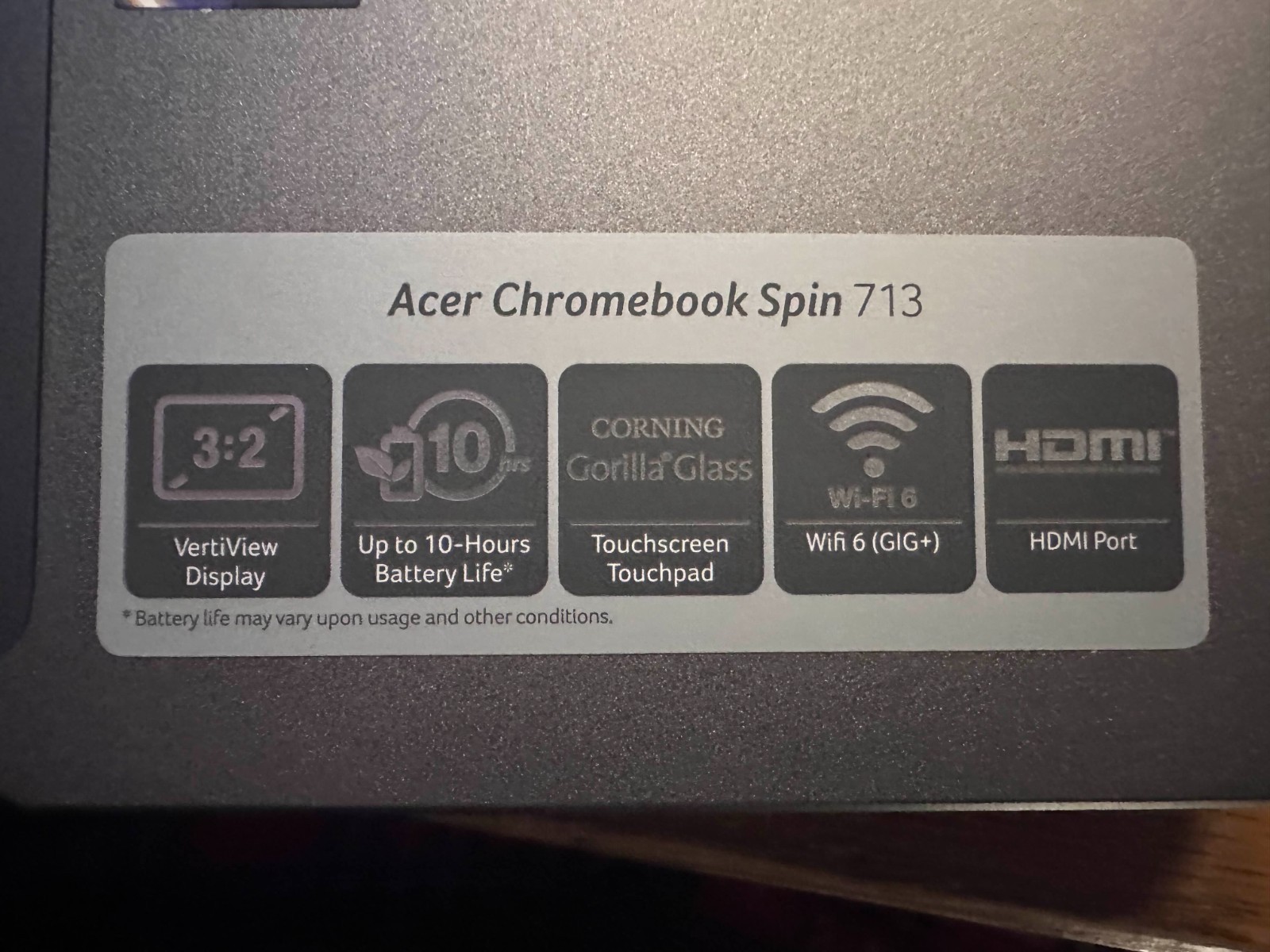 Acer Chromebook Spin 713 CP713-2W 13.5″ (256GB SSD, Intel Core i5 10th Gen.,…