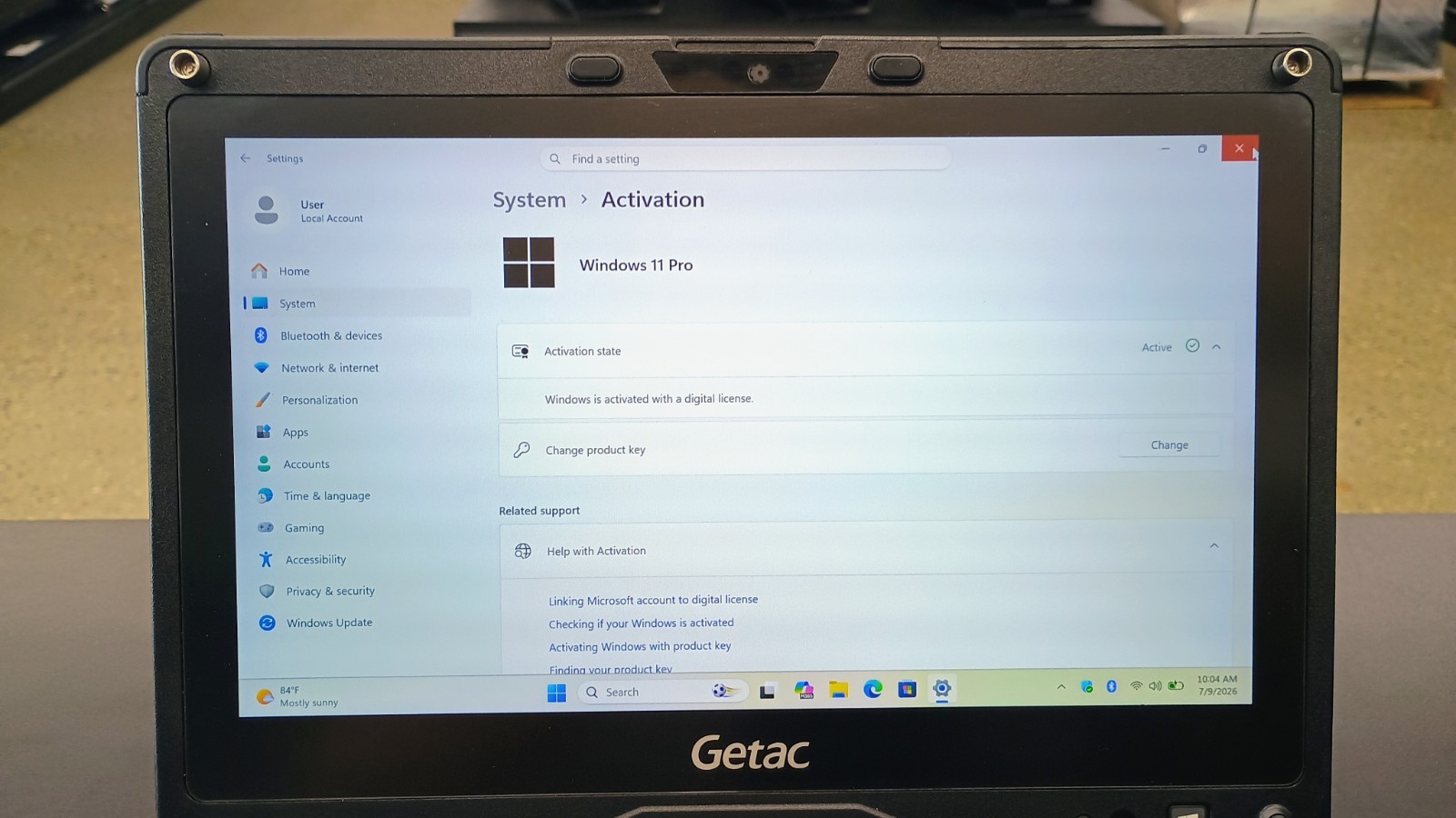 Getac V110G6 Quad Core i5-10210U 1.60GHz – 256GB SSD – 16GB – Win 11 Pro – Read