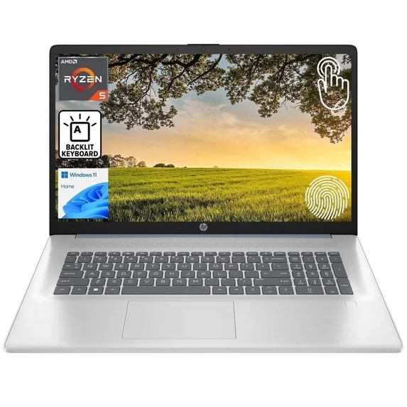 HP 17.3″ Touchscreen Laptop, AMD Ryzen 5 7430U, 32GB RAM, 1TB SSD, Backlit