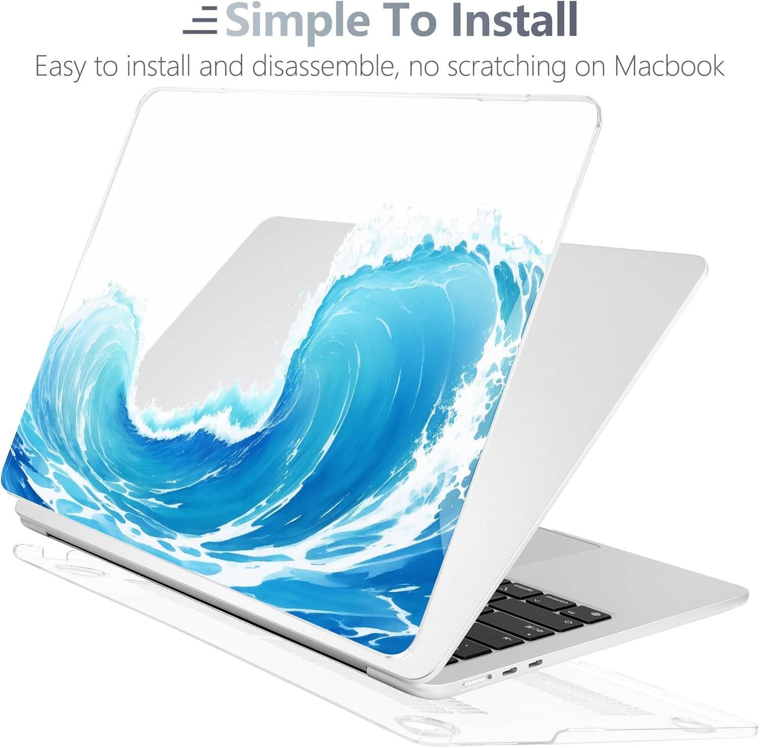 Floral Designed Protective Hardshell for New MacBook Air 13 inch 2025 M4 2024 20